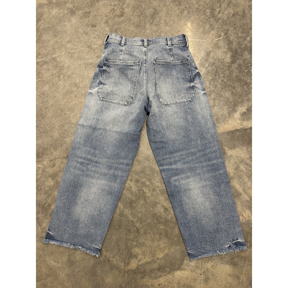 Lucky Brand Lucky Legend High Rise Wide Leg Raw Hem Jeans Womens 4/27 Blue Denim - Picture 8 of 8